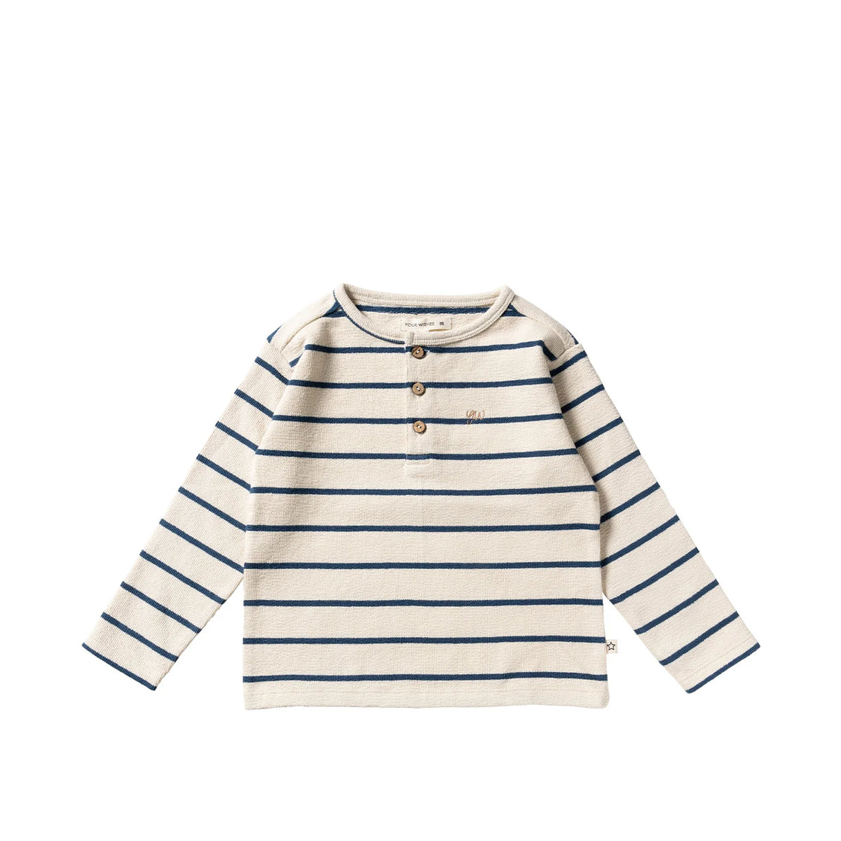 Stripe Terry | Relaxed Granddad Longsleeve | Blue Wing Tale - YourWishes