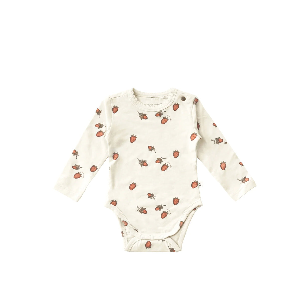 Langarm-Body | Erdbeere | antique white - Your Wishes