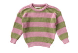 Strick Sweater gestreift | rose green - Your Wishes