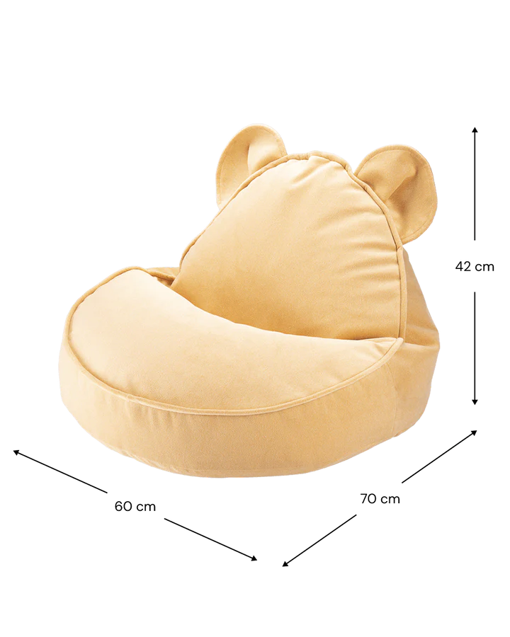 Sitzsack Bär Samt karamell - Wigiwama