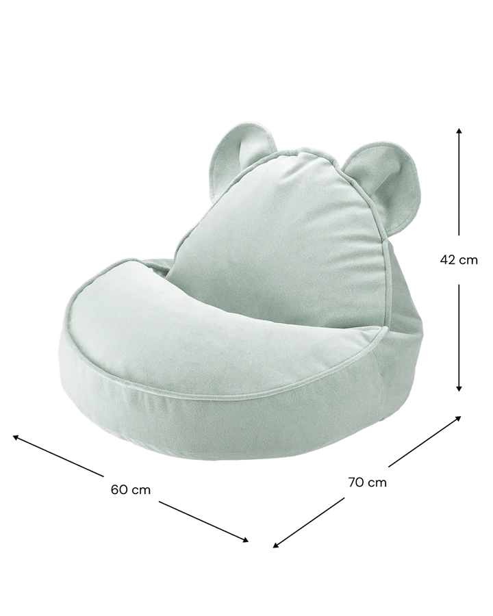 Sitzsack Bär Samt mint - Wigiwama