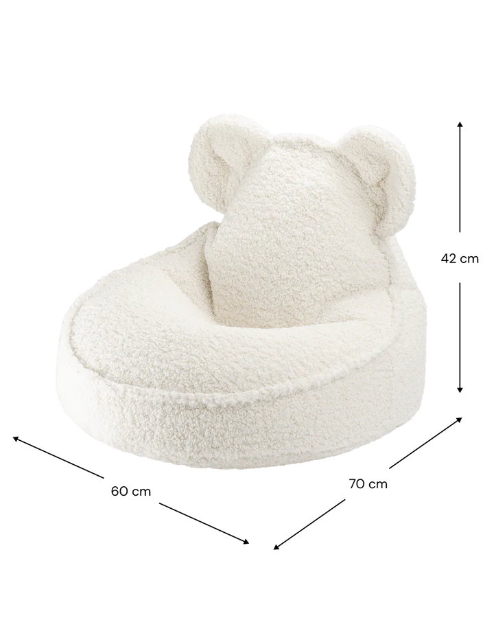 Teddy Sitzsack Bär creme - Wigiwama