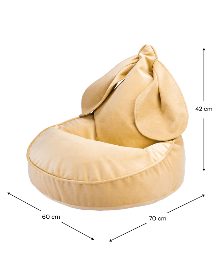 Sitzsack Hase Samt karamell - Wigiwama