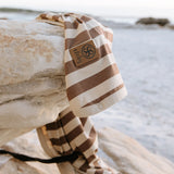 Sonnenschutz-Decke peanut braun gestreift - Cloby