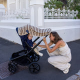 Sonnenschutz-Decke peanut braun gestreift - Cloby