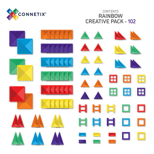 Magnetbausteine Rainbow Creative Pack - 102 Stk. - Connetix
