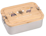 Kinder Brotdose Edelstahl - Lunchbox, Bamboo Nature - Lässig