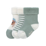Baby Socken Frottee 3er Set Bio Baumwolle - Hund - Lässig