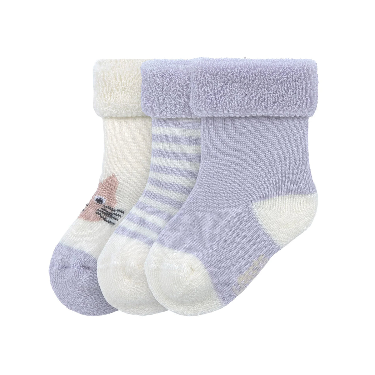 Baby Socken Frottee 3er Set Bio Baumwolle - Katze - Lässig