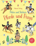 Malen und Stickern: Pferde und Ponys - Usborne Verlag