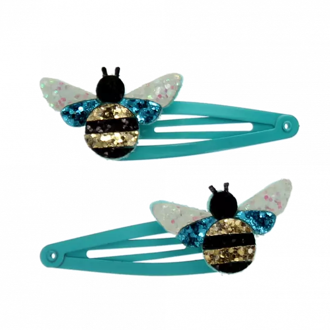 Glitzer-Haarspangen Bumblebee - Biene - Rex London