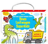 Kleine Kreativ-Werkstatt - Mein Ganz-einfach-Ausmalen-Koffer: Dinos, Lastwagen, Superkids - Usborne Verlag