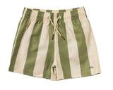 Badeshort wide stripes - Iguana - Salted Stories