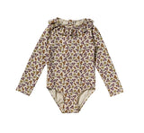 Badeanzug Sparkly Flower - bombay brown - Salted Stories