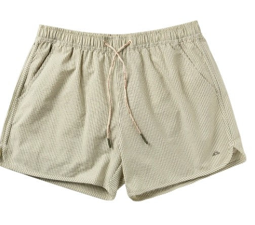 Herren-Badeshort Seersucker - green bay - Salted Stories