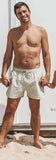 Herren-Badeshort Seersucker - green bay - Salted Stories