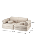 Teddy Sofa Settee bisquit - Wigiwama