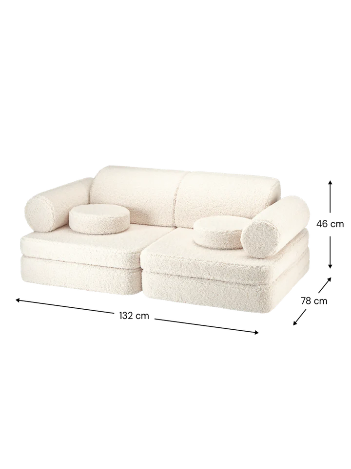 Teddy Sofa Settee cream white - Wigiwama