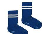 Rutschfeste Sportsocken Bio-Baumwolle true blue - GoBabyGo