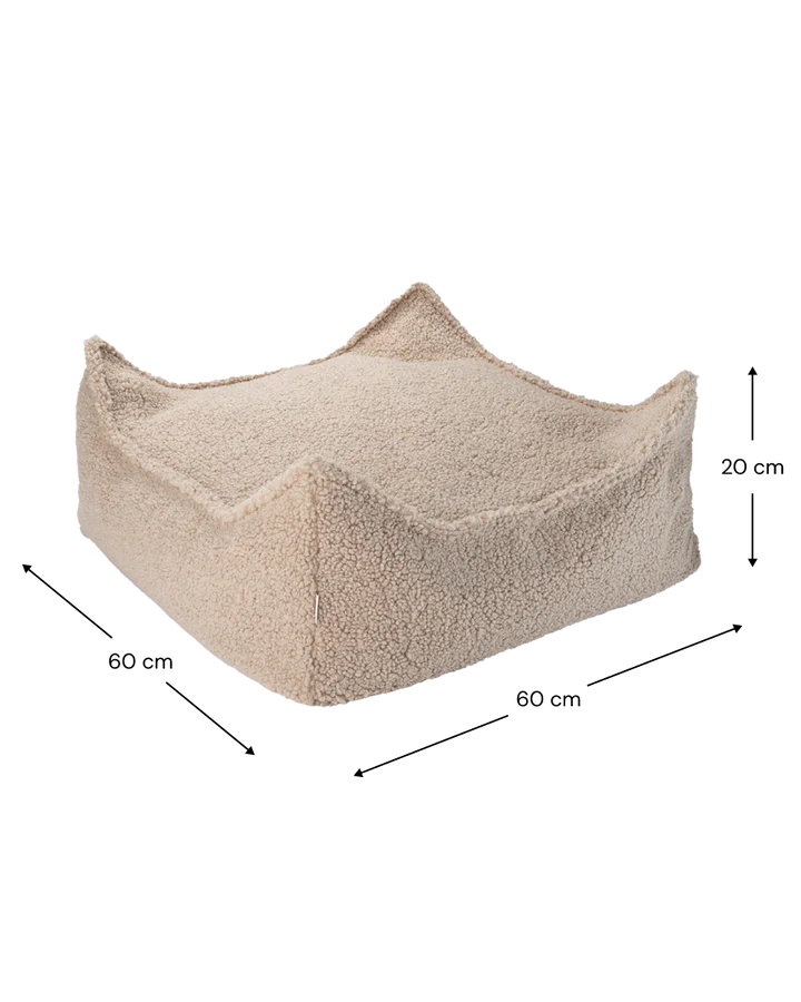 Teddy Ottoman Sitzkissen Beige - Wigiwama