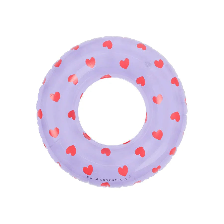 Schwimmring 90 cm - Lila Hearts - Swim Essentials