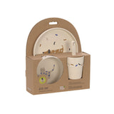 Kindergeschirr Set (Teller - Schüssel - Becher - Löffel), Little Mateys Royal Blau - Lässig