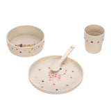 Kindergeschirr Set (Teller - Schüssel - Becher - Löffel), Little Mateys Spicy Orange - Lässig