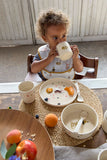 Kindergeschirr Set (Teller - Schüssel - Becher - Löffel), Little Mateys Spicy Orange - Lässig