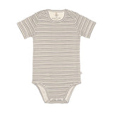 Baby Body Kurzarm GOTS - Cozy Colors, Striped Grey - Lässig