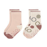 Kinder Antirutsch-Socken (2er-Pack) - GOTS Socks, Offwhite Powder Pink - Lässig