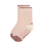 Kinder Antirutsch-Socken (2er-Pack) - GOTS Socks, Offwhite Powder Pink - Lässig