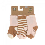 Kindersocken (3er-Pack) GOTS - Rosa Karamell - Lässig