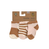 Kinder Sneaker Socken (3er-Pack) GOTS - Socks Rosa Karamell - Lässig