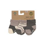 Frottee Socken Kinder (3er-Pack) GOTS - Anthrazit Taupe - Lässig