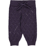 Baby Strickhose dark lilac - Müsli by Green Cotton
