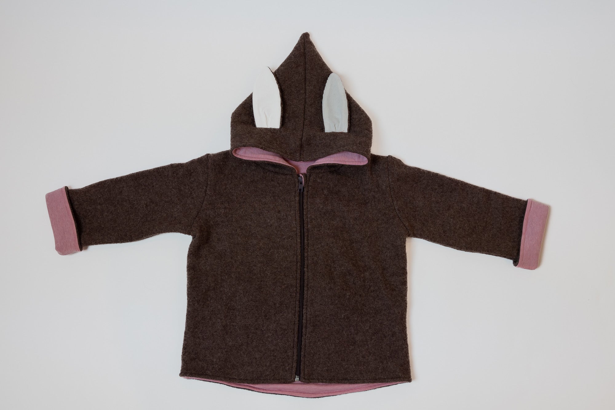 Walkjacke Reh "Braun & Rosa" sofort versandfertig - Milli Wonka