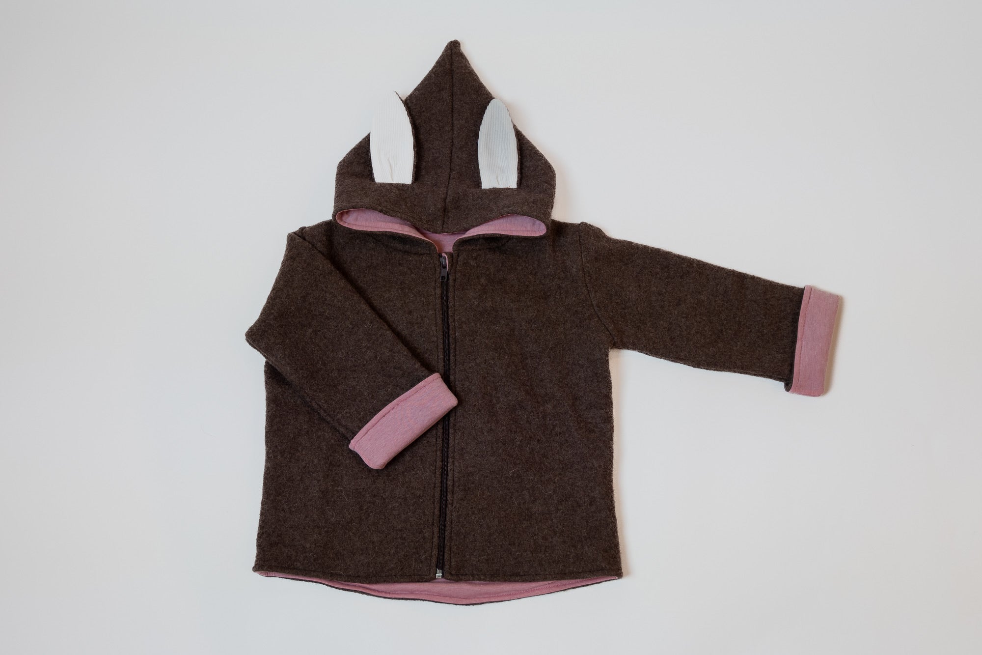 Walkjacke Reh "Braun & Rosa" sofort versandfertig - Milli Wonka