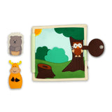 Tierfreunde - 6 Seiten Mini Quiet Book - Ohne Personalisierung - Jolly Designs