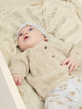 Cardigan Knit Tan Melange - Fixoni