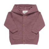 Cardigan Knit LS grape shake - Fixoni