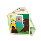 Tierfreunde - 6 Seiten Mini Quiet Book - Ohne Personalisierung - Jolly Designs