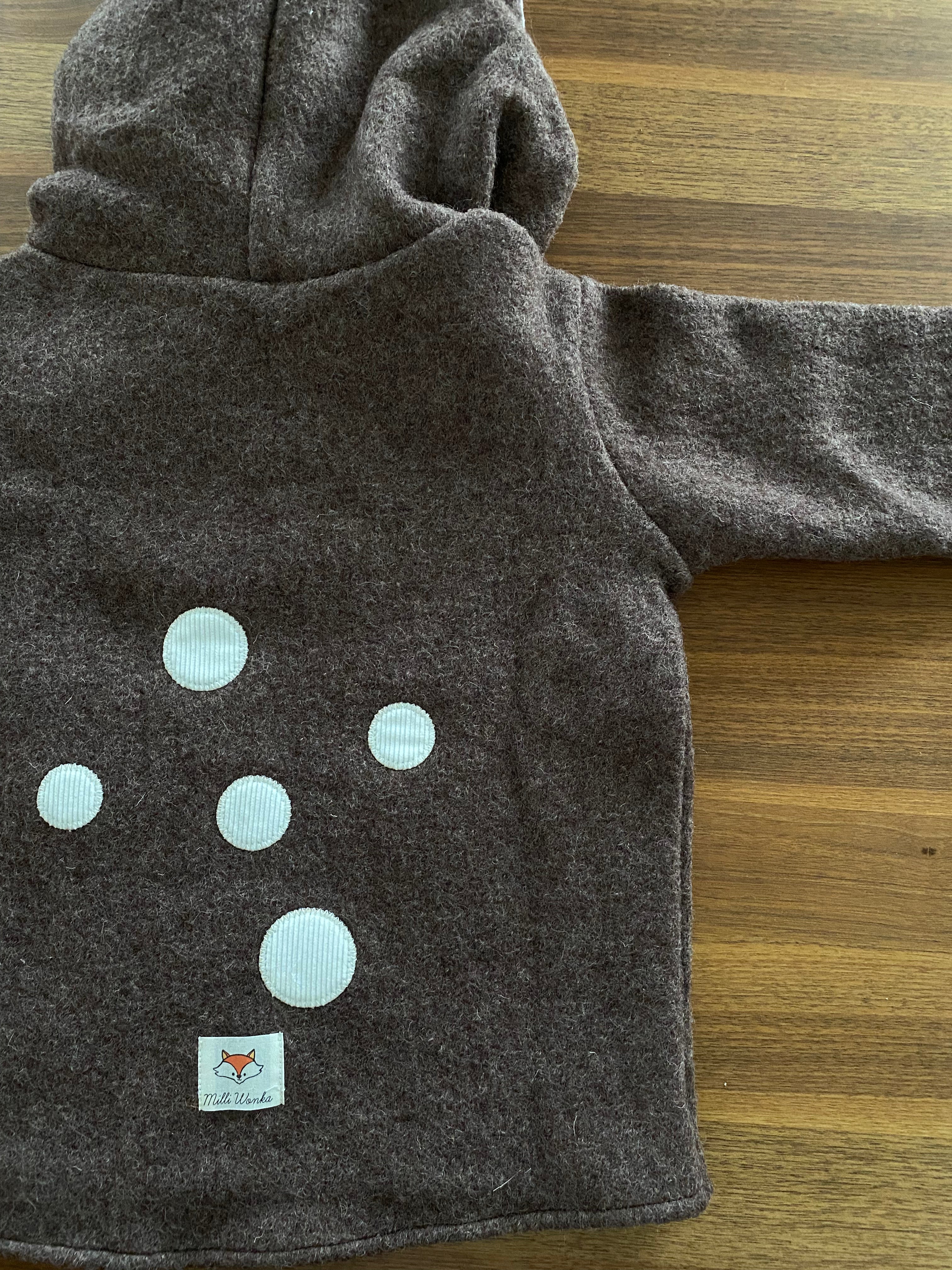 Walkjacke Reh "Braun & Beige" sofort versandfertig - Milli Wonka