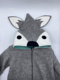 Walkjacke Fuchs "Grau & Mint" sofort versandfertig - Milli Wonka