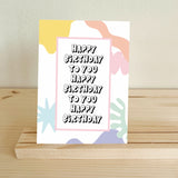 Postkarte "Happy Birthday" - Glückwunderlich